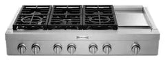 KitchenAid® 48'' 6-Burner Commercial-Style Gas Rangetop with Griddle