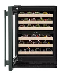 24-Inch Undercounter Wine Cellar with 46-Bottle Capacity and Wood-Front Racks in Juniper