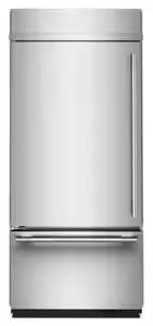 20.8 Cu. Ft. 36-Inch Built-In Bottom Mount Refrigerator with Left Door Swing and Signature Platinum Interior in PrintShield® Finish